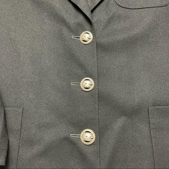 Gucci Vintage 70s Patch Pocket Black Wool Blazer - Picture 4 of 6